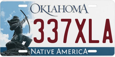 OK license plate 337XLA