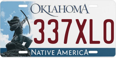 OK license plate 337XLO