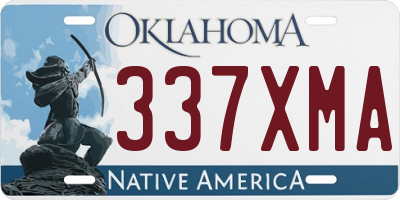 OK license plate 337XMA