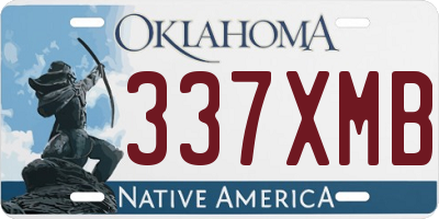 OK license plate 337XMB