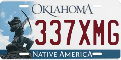 OK license plate 337XMG