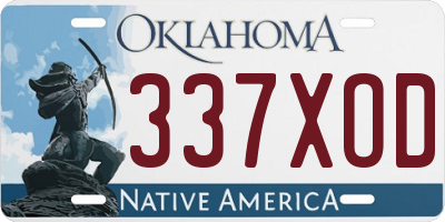 OK license plate 337XOD