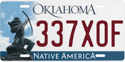 OK license plate 337XOF