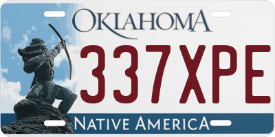 OK license plate 337XPE