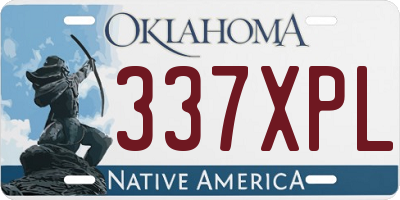 OK license plate 337XPL