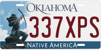 OK license plate 337XPS