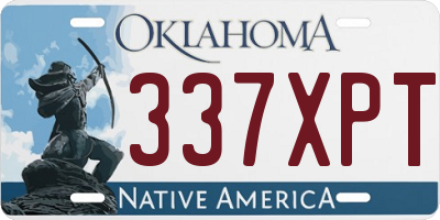 OK license plate 337XPT