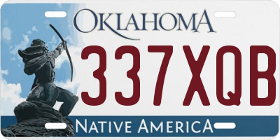 OK license plate 337XQB