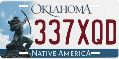 OK license plate 337XQD