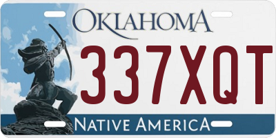 OK license plate 337XQT