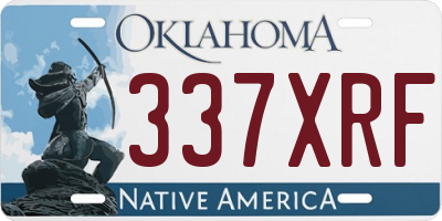 OK license plate 337XRF