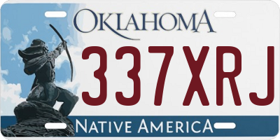 OK license plate 337XRJ