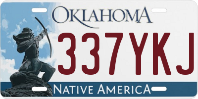 OK license plate 337YKJ