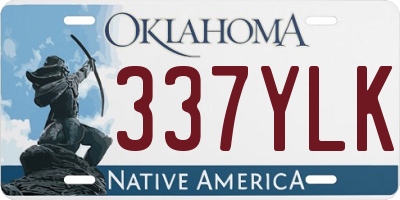 OK license plate 337YLK
