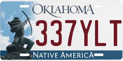 OK license plate 337YLT