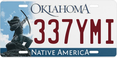 OK license plate 337YMI