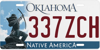 OK license plate 337ZCH