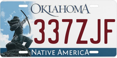 OK license plate 337ZJF
