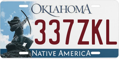 OK license plate 337ZKL