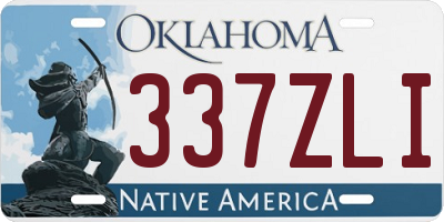 OK license plate 337ZLI