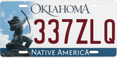 OK license plate 337ZLQ