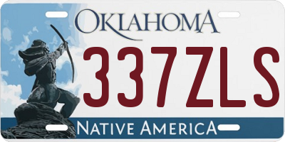 OK license plate 337ZLS