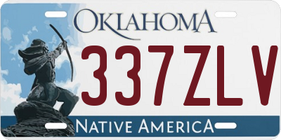 OK license plate 337ZLV