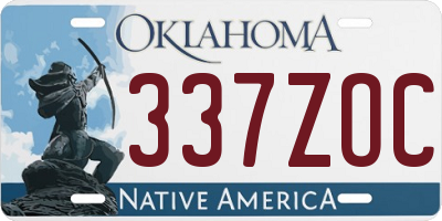 OK license plate 337ZOC