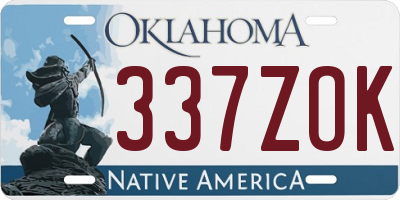 OK license plate 337ZOK