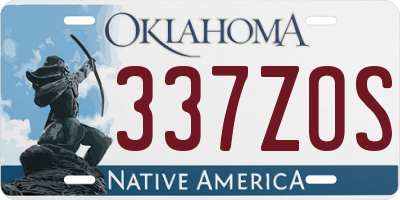 OK license plate 337ZOS