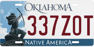 OK license plate 337ZOT