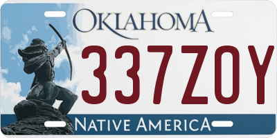 OK license plate 337ZOY