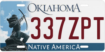 OK license plate 337ZPT