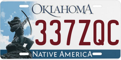 OK license plate 337ZQC