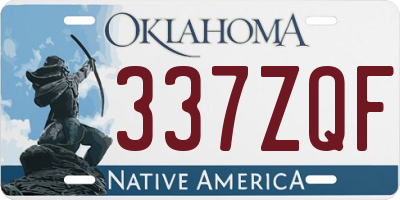 OK license plate 337ZQF