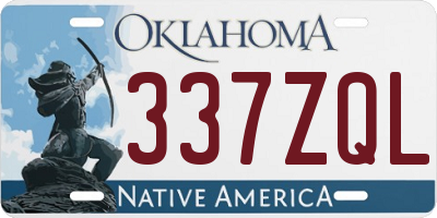 OK license plate 337ZQL