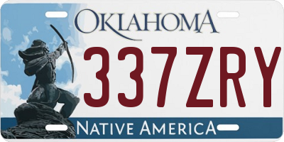 OK license plate 337ZRY