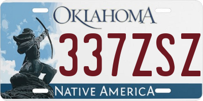 OK license plate 337ZSZ