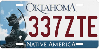 OK license plate 337ZTE