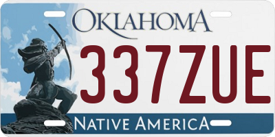 OK license plate 337ZUE