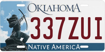 OK license plate 337ZUI