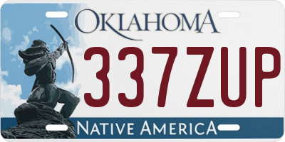 OK license plate 337ZUP