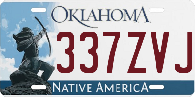 OK license plate 337ZVJ