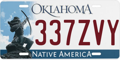 OK license plate 337ZVY