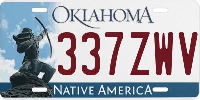 OK license plate 337ZWV