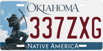 OK license plate 337ZXG