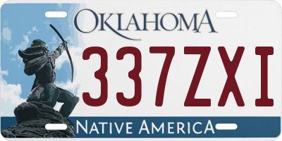OK license plate 337ZXI