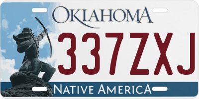 OK license plate 337ZXJ