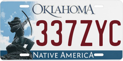 OK license plate 337ZYC
