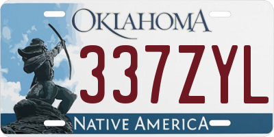 OK license plate 337ZYL